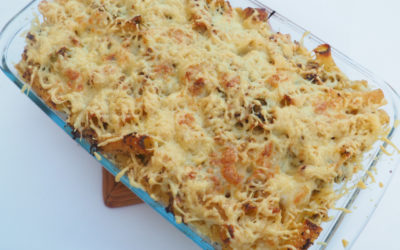 Gratin de pâte au brocolis et au poulet